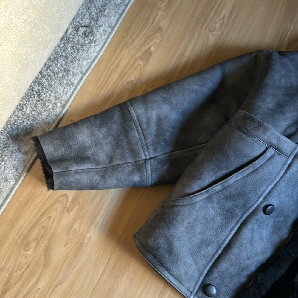 SANDRO Shearling Jacket - Picture 2 of 9